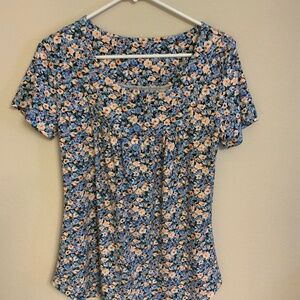 Women’s Floral Short Sleeve Blouse